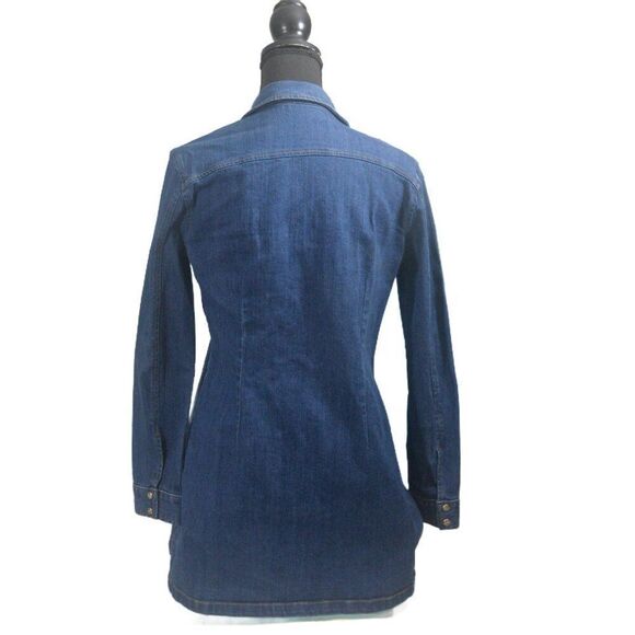 Kendall and Kylie Denim Jean Jacket or Mini Dress Size Small - Picture 13 of 13